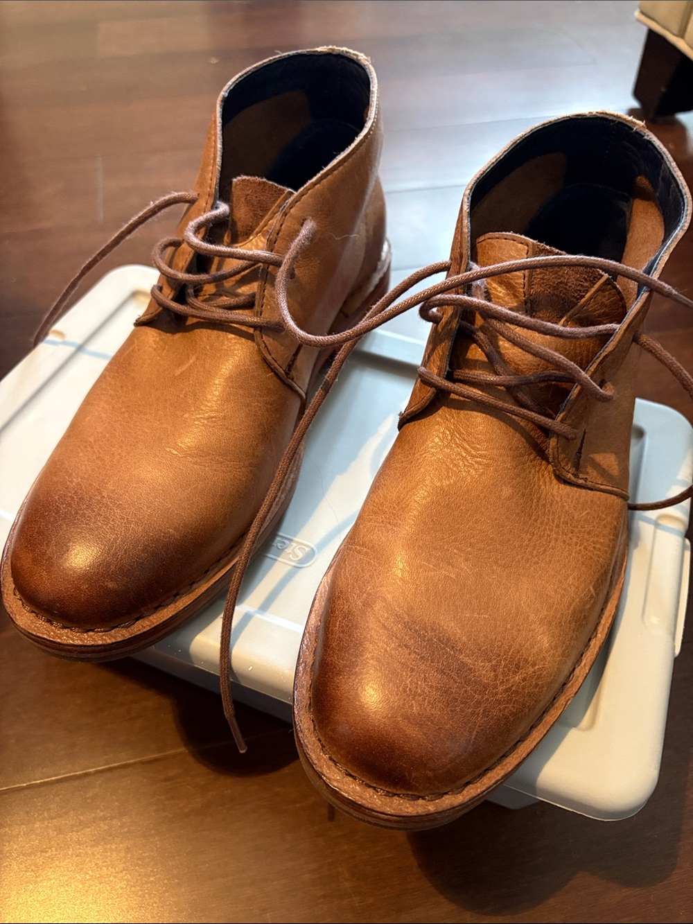 Cole Haan Brown Leather Glen Chukka Boots - Lace-Up